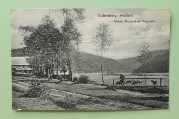 Ansichtskarte AK Sachsenberg 1910-1930 Unteres Nunental Butzmühle Straße Fachwerk Haus Architektur Ortsansicht Hessen